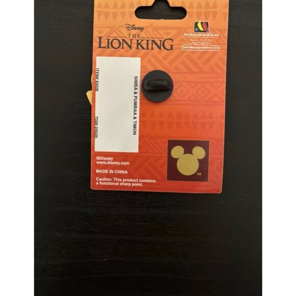Disney The Lion King Simba, Timon, and Pumbaa Enamel Pin - Picture 2 of 2